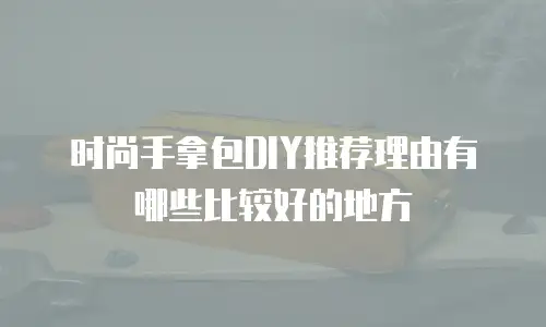 时尚手拿包DIY推荐理由有哪些比较好的地方