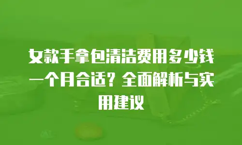 女款手拿包清洁费用多少钱一个月合适？全面解析与实用建议