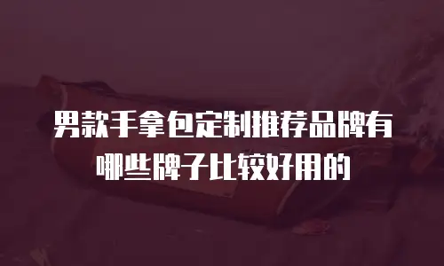 男款手拿包定制推荐品牌有哪些牌子比较好用的
