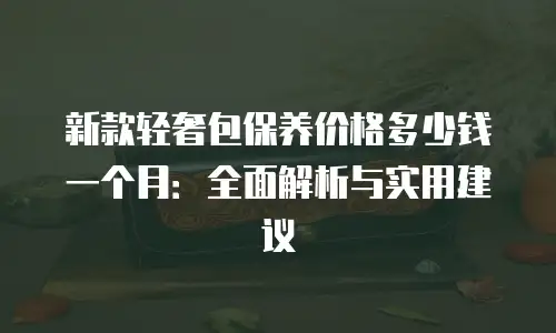 新款轻奢包保养价格多少钱一个月：全面解析与实用建议