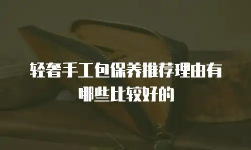轻奢手工包保养推荐理由有哪些比较好的