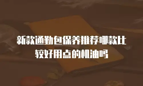 新款通勤包保养推荐哪款比较好用点的机油吗