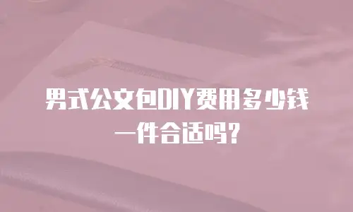 男式公文包DIY费用多少钱一件合适吗？