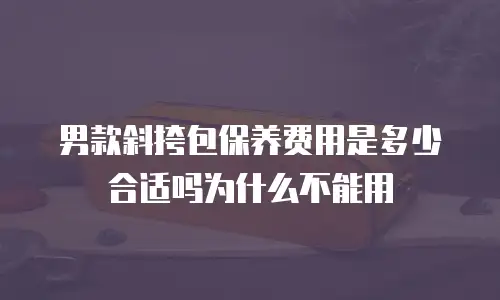 男款斜挎包保养费用是多少合适吗为什么不能用