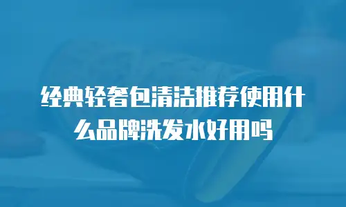 经典轻奢包清洁推荐使用什么品牌洗发水好用吗