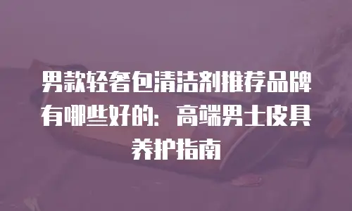 男款轻奢包清洁剂推荐品牌有哪些好的：高端男士皮具养护指南