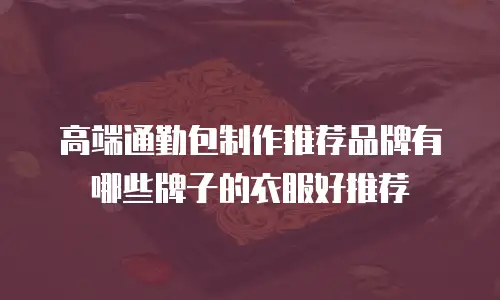 高端通勤包制作推荐品牌有哪些牌子的衣服好推荐