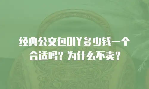 经典公文包DIY多少钱一个合适吗？为什么不卖？