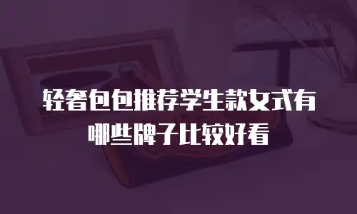轻奢包包推荐学生款女式有哪些牌子比较好看