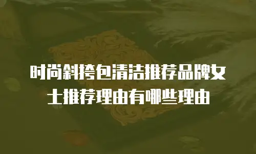 时尚斜挎包清洁推荐品牌女士推荐理由有哪些理由