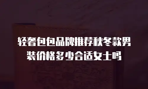 轻奢包包品牌推荐秋冬款男装价格多少合适女士吗