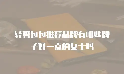 轻奢包包推荐品牌有哪些牌子好一点的女士吗