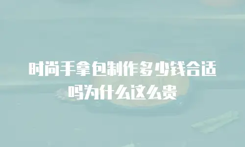 时尚手拿包制作多少钱合适吗为什么这么贵