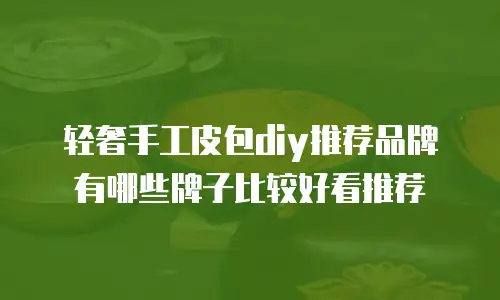 轻奢手工皮包diy推荐品牌有哪些牌子比较好看推荐