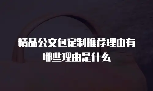 精品公文包定制推荐理由有哪些理由是什么