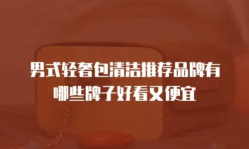 男式轻奢包清洁推荐品牌有哪些牌子好看又便宜