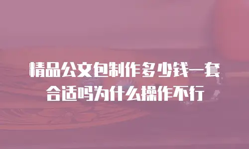 精品公文包制作多少钱一套合适吗为什么操作不行