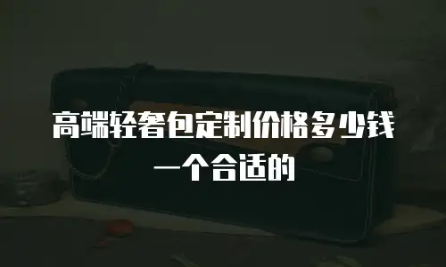高端轻奢包定制价格多少钱一个合适的