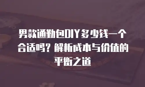 男款通勤包DIY多少钱一个合适吗？解析成本与价值的平衡之道