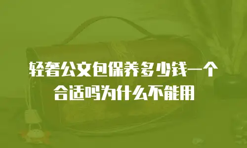轻奢公文包保养多少钱一个合适吗为什么不能用