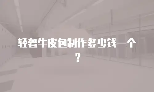 轻奢牛皮包制作多少钱一个？