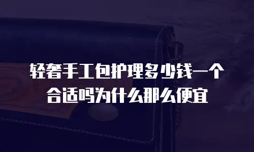 轻奢手工包护理多少钱一个合适吗为什么那么便宜