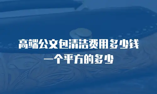 高端公文包清洁费用多少钱一个平方的多少