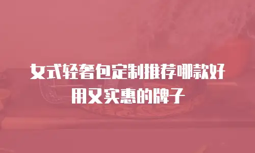 女式轻奢包定制推荐哪款好用又实惠的牌子