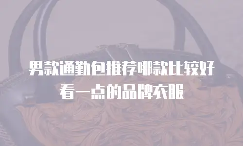 男款通勤包推荐哪款比较好看一点的品牌衣服