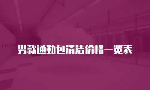 男款通勤包清洁价格一览表