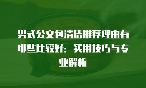 男式公文包清洁推荐理由有哪些比较好：实用技巧与专业解析