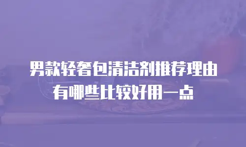 男款轻奢包清洁剂推荐理由有哪些比较好用一点