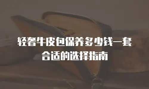 轻奢牛皮包保养多少钱一套合适的选择指南