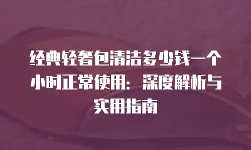 经典轻奢包清洁多少钱一个小时正常使用：深度解析与实用指南