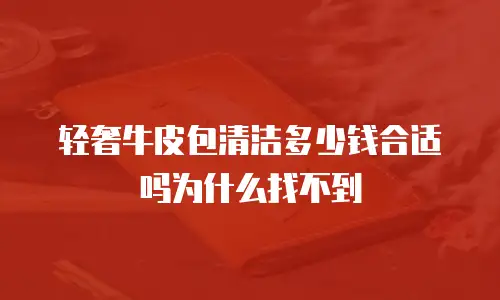 轻奢牛皮包清洁多少钱合适吗为什么找不到