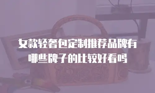 女款轻奢包定制推荐品牌有哪些牌子的比较好看吗