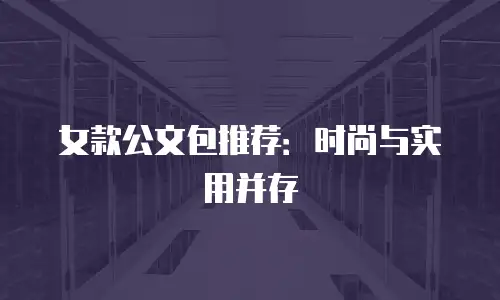 女款公文包推荐：时尚与实用并存