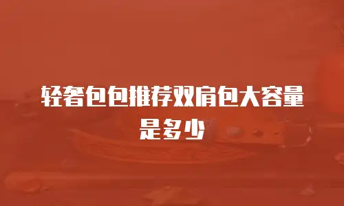 轻奢包包推荐双肩包大容量是多少