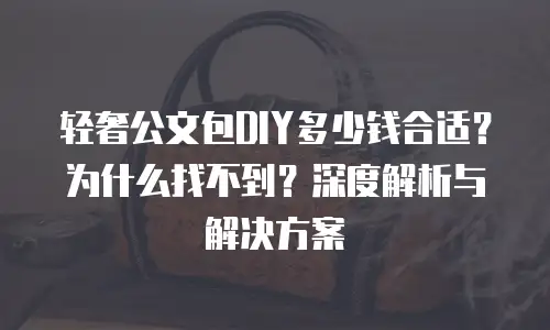 轻奢公文包DIY多少钱合适？为什么找不到？深度解析与解决方案