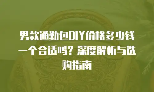 男款通勤包DIY价格多少钱一个合适吗？深度解析与选购指南