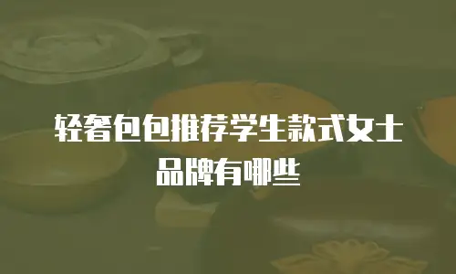轻奢包包推荐学生款式女士品牌有哪些
