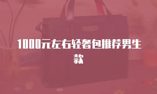 1000元左右轻奢包推荐男生款