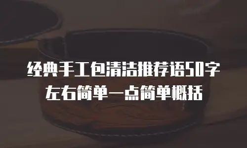 经典手工包清洁推荐语50字左右简单一点简单概括