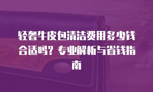 轻奢牛皮包清洁费用多少钱合适吗？专业解析与省钱指南
