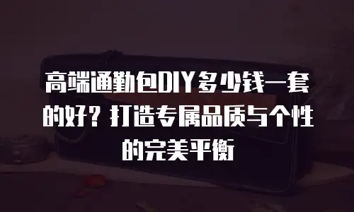 高端通勤包DIY多少钱一套的好？打造专属品质与个性的完美平衡