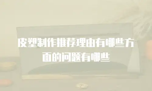 皮塑制作推荐理由有哪些方面的问题有哪些