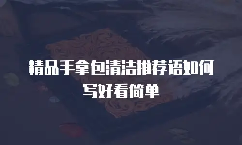 精品手拿包清洁推荐语如何写好看简单
