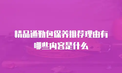精品通勤包保养推荐理由有哪些内容是什么