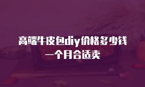 高端牛皮包diy价格多少钱一个月合适卖