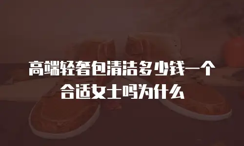 高端轻奢包清洁多少钱一个合适女士吗为什么